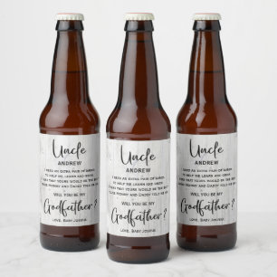 Vorschlag für einen modernen Stoff aus Holz Bierflaschenetikett