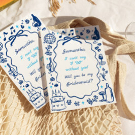 Vorschlag für handgeschriebene Champagne Bridesmai Einladung