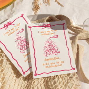 Vorschlag für handgeschriebenen Champagner Tower B Einladung