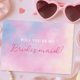 Vorschlag für Sunset Lover Pastel Clouds Bridesmai Karte