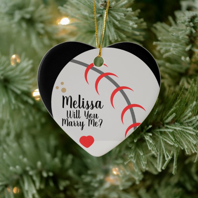 Vorschlag Ornament - Heiraten Sie mir Baseball (Baum)