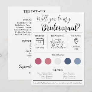 Vorschlag von Bridesmaid Einladung