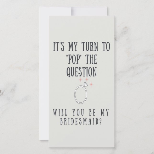 Vorschlag von Bridesmaid | Einladung von Bridesmai (Vorderseite)