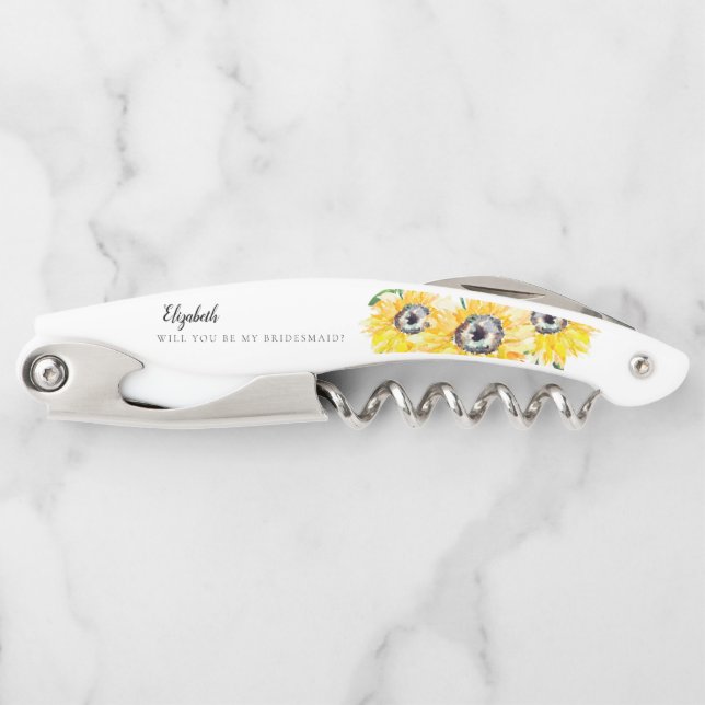 Vorschlag von Bridesmaid für Sonnenblumen Personal Kellnermesser (Vorderseite)