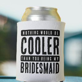 Vorschlag von Bridesmaid weiß und schwarz Dosenkühler