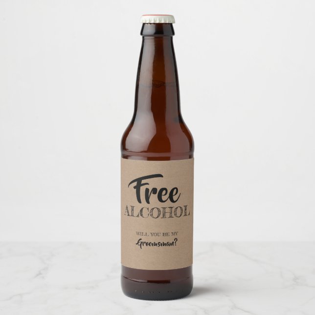 Vorschlag von Funny Trauzeuge Bierflaschenetikett (Vorderseite)