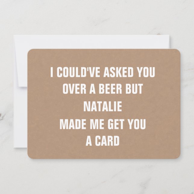 Vorschlag zum Trauzeuge "Personalisiert Card Funny Einladung (Vorderseite)