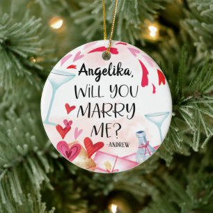 Vorschlag zur Eheschließung Heiraten Sie mich? I Keramik Ornament