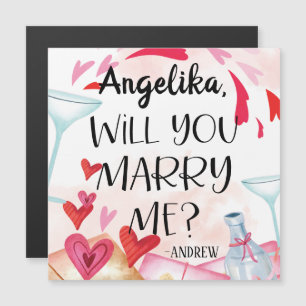 Vorschlag zur Eheschließung Heiraten Sie mich? I Magnetkarte