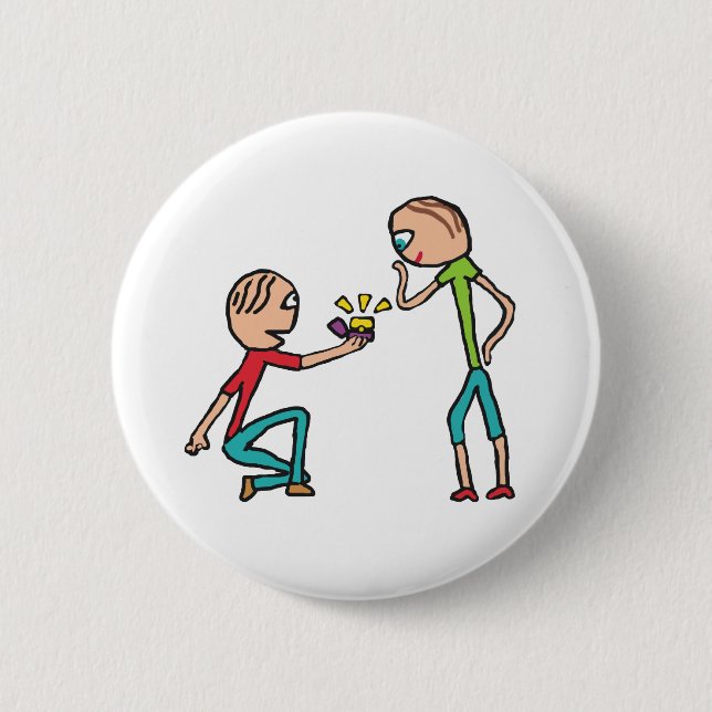 Vorschlag zur Verlobung Button (Vorderseite)