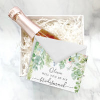 Vorschlagskarte für Soft Greenery Bridesmaid