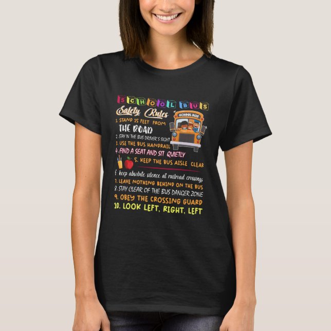 Vorschriften für die Sicherheit von Schulbussen T-Shirt (Vorderseite)