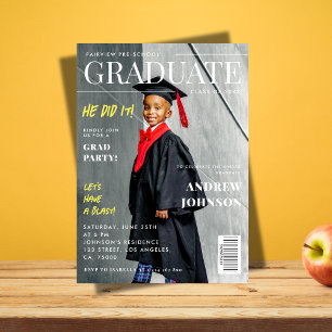 Vorschul-Abschluss-Magazin-Cover Einladung