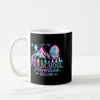 Vorschul-Shirt Die Abenteuer Beginnen Zurück Zur Kaffeetasse