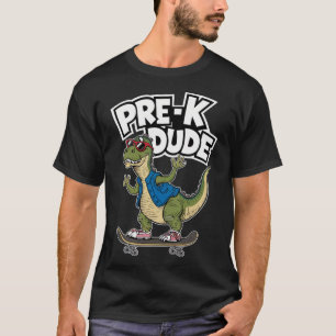 Vorschul-Typ Dinosaurier Skateboard fahren Kinderg T-Shirt