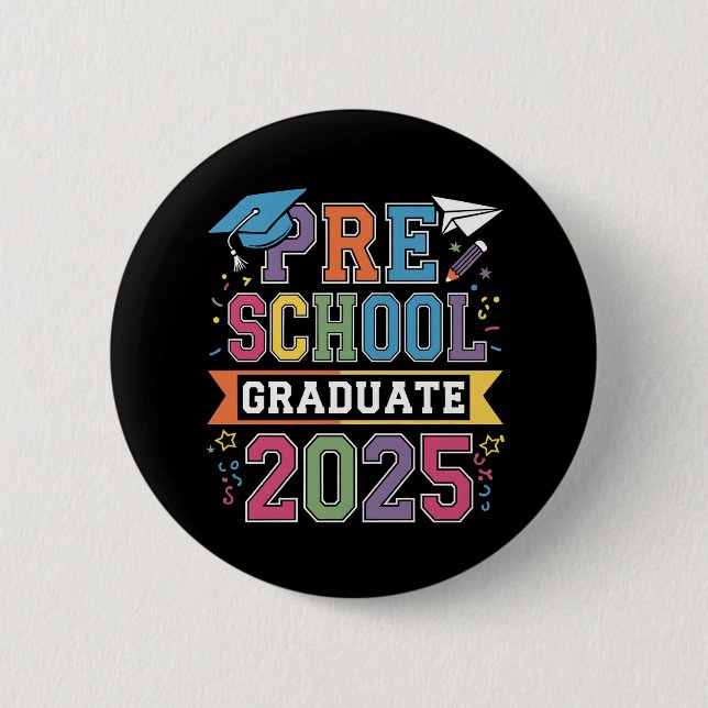 Vorschulabschluss 2025 Abschluss Vorschule Button (Vorderseite)