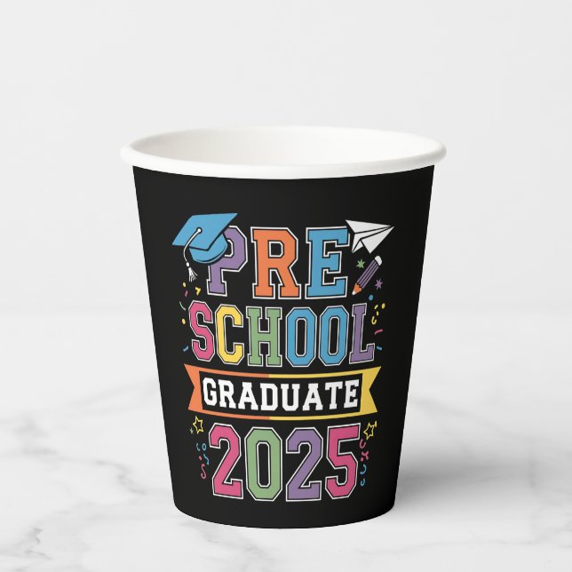Vorschulabschluss 2025 Abschluss Vorschule Pappbecher (Vorderseite)