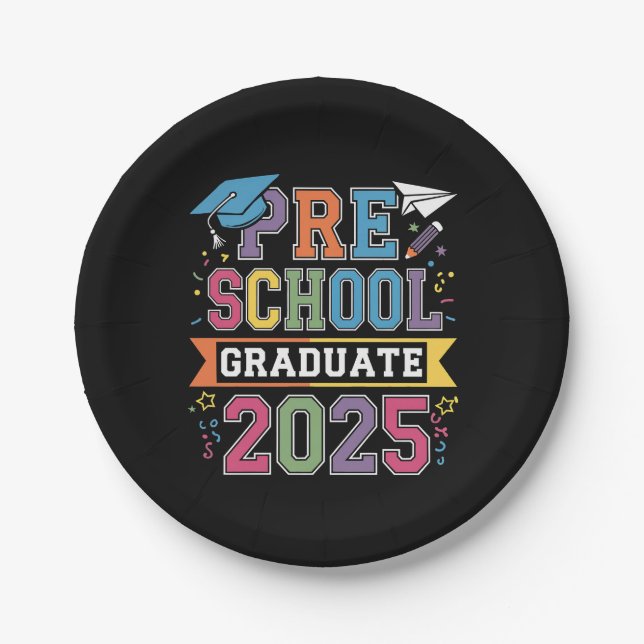 Vorschulabschluss 2025 Abschluss Vorschule Pappteller (Vorderseite)