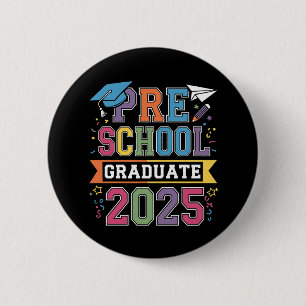 Vorschulabsolvent 2025 Abschluss Pre K Schule Button