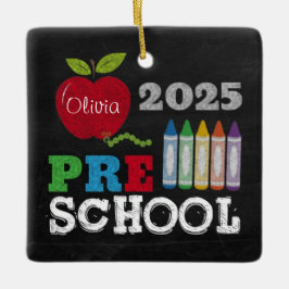 Vorschule 2025 Schultafel Namensschmuck Keramikornament
