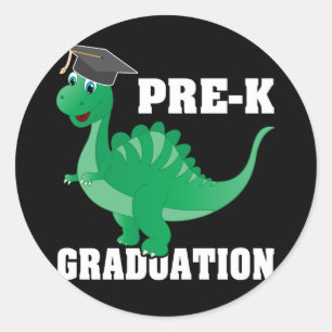 Vorschule Abschluss Preschooler Dinosaurier Pre K Runder Aufkleber