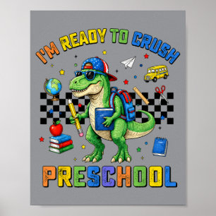 Vorschule Dinosaurier Dino T-Rex Rückkehr zur Schu Poster