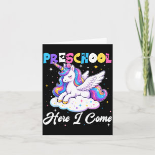 Vorschule hier kommt Einhorn zurück zur Schule Mäd Karte
