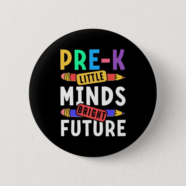 Vorschule Kinder zurück in die Schule Kleine Minds Button (Vorderseite)