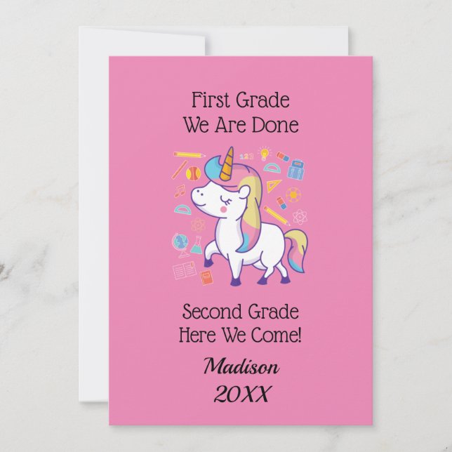 Vorschule Kindergarten Grundschule aufsteigen Einladung (Vorderseite)