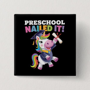 Vorschule nagelte It Unicorn Graduation Cap Button