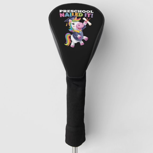 Vorschule nagelte It Unicorn Graduation Cap Golf Headcover (Vorderseite)