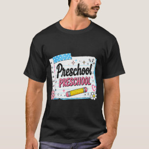 Vorschule zurück zur Schule für Mädchen rosa Vorsc T-Shirt