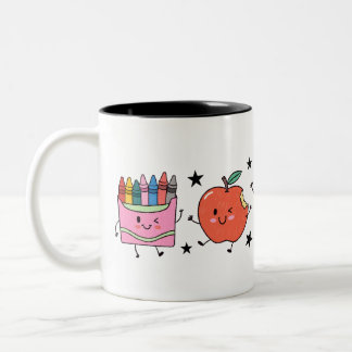Vorschule Zurück zur Schule Süße Doodle Zweifarbige Tasse