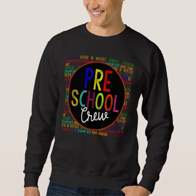 Vorschule zurück zur Schule Sweatshirt (Vorderseite)