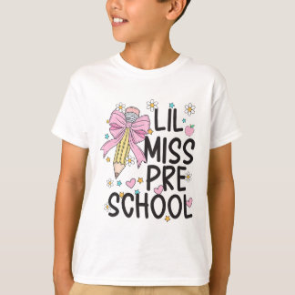 Vorschulkinder Little Miss Ck Zur Schule Mädchen V T-Shirt