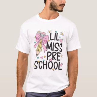 Vorschulkinder Little Miss Ck Zur Schule Mädchen V T-Shirt