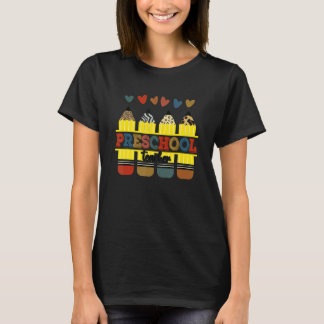 Vorschullehrer - farbenfrohe Grundbegriffe zurück T-Shirt
