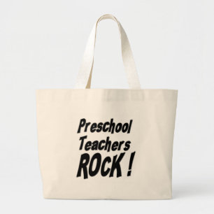 Vorschullehrer-Felsen! Taschen-Tasche Jumbo Stoffbeutel