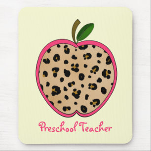 Vorschullehrer-Leopard-Druck Apple Mousepad