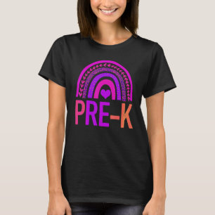 Vorschullehrer Leopard Tie Dye Regenbogen Zurück Z T-Shirt