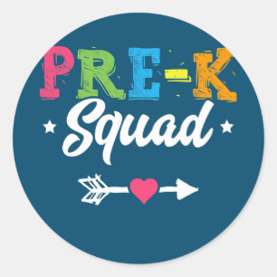 Vorschullehrer Schulkinder Runder Aufkleber