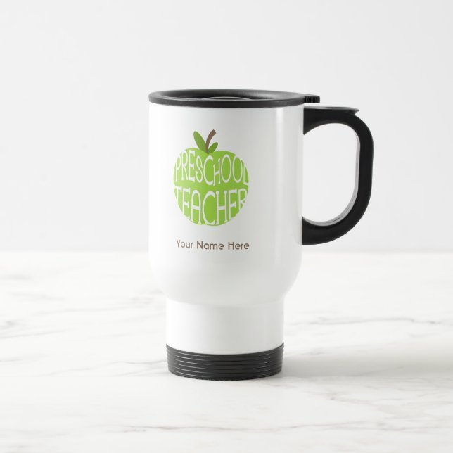 Vorschullehrer-Tasse - grüner Apple Reisebecher (Rechts)