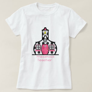 Vorschullehrer-Tupfen-Schulhaus T-Shirt