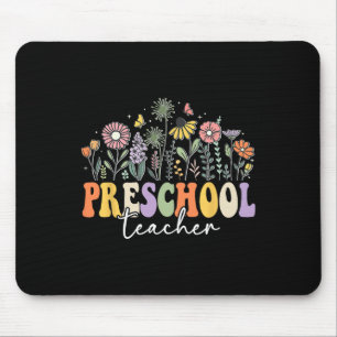 Vorschullehrer Wildblume Zurück zur Schule Floral Mousepad
