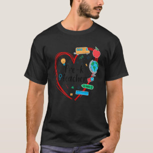 VorschullehrerIn - farbenfrohe Schulstücke zurück T-Shirt