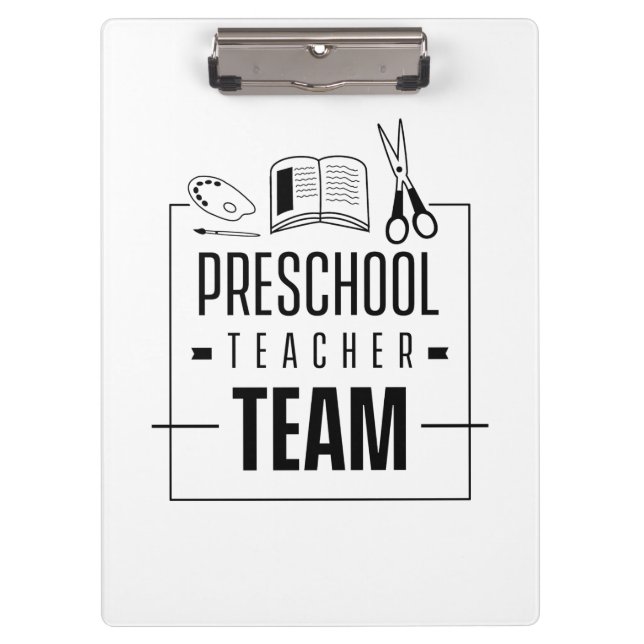 Vorschullehrerteam Klemmbrett (Vorderseite)