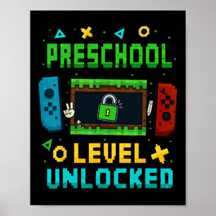 Vorschulstufe freigeschaltet Ck To School Pixel Ar Poster