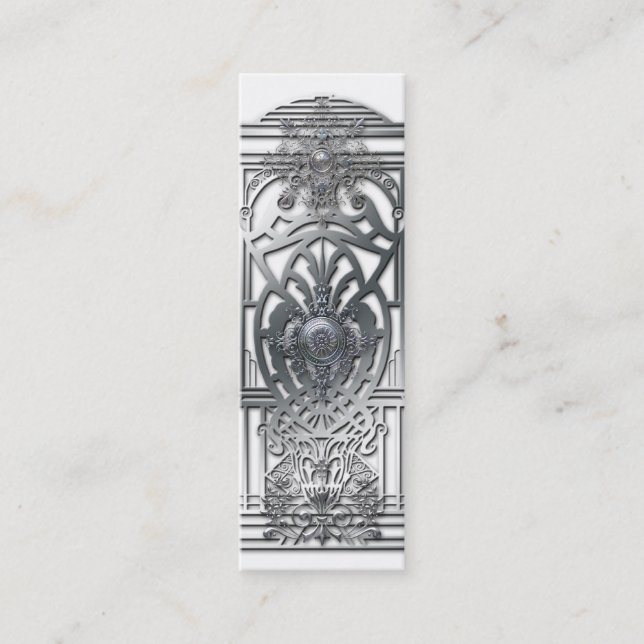 VORSEHUNG: SILBERNE MEDAILLONS MINI VISITENKARTE (Vorderseite)