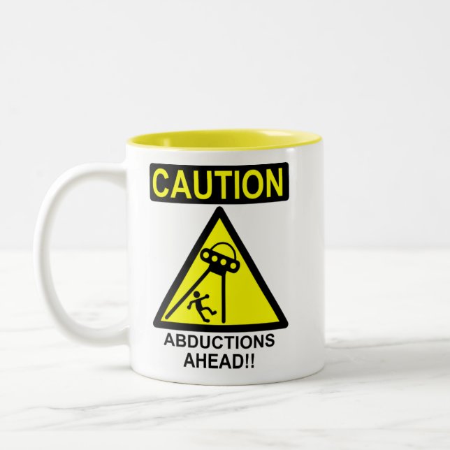 Vorsicht-Abduktionen voran!! Zweifarbige Tasse (Links)