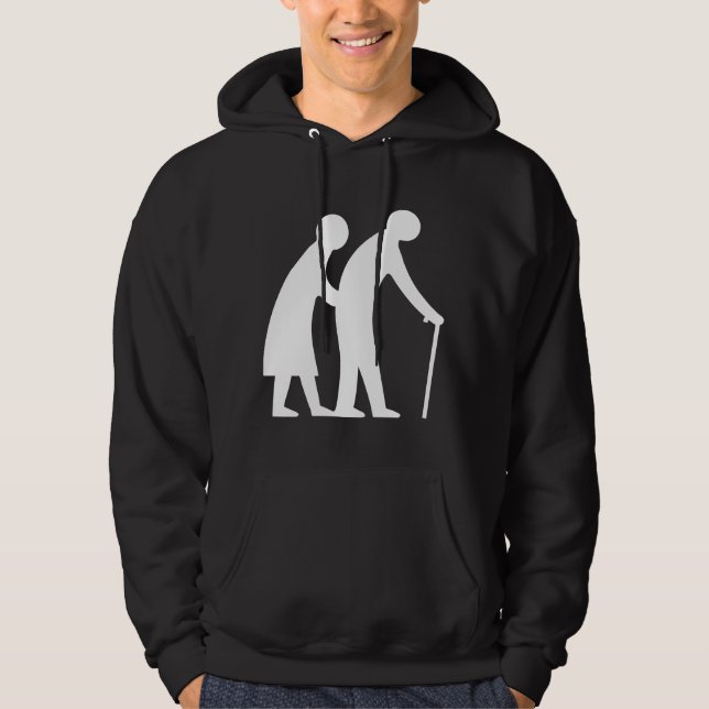 VORSICHT Ältere Menschen - Verkehrszeichen im Vere Hoodie (Vorderseite)
